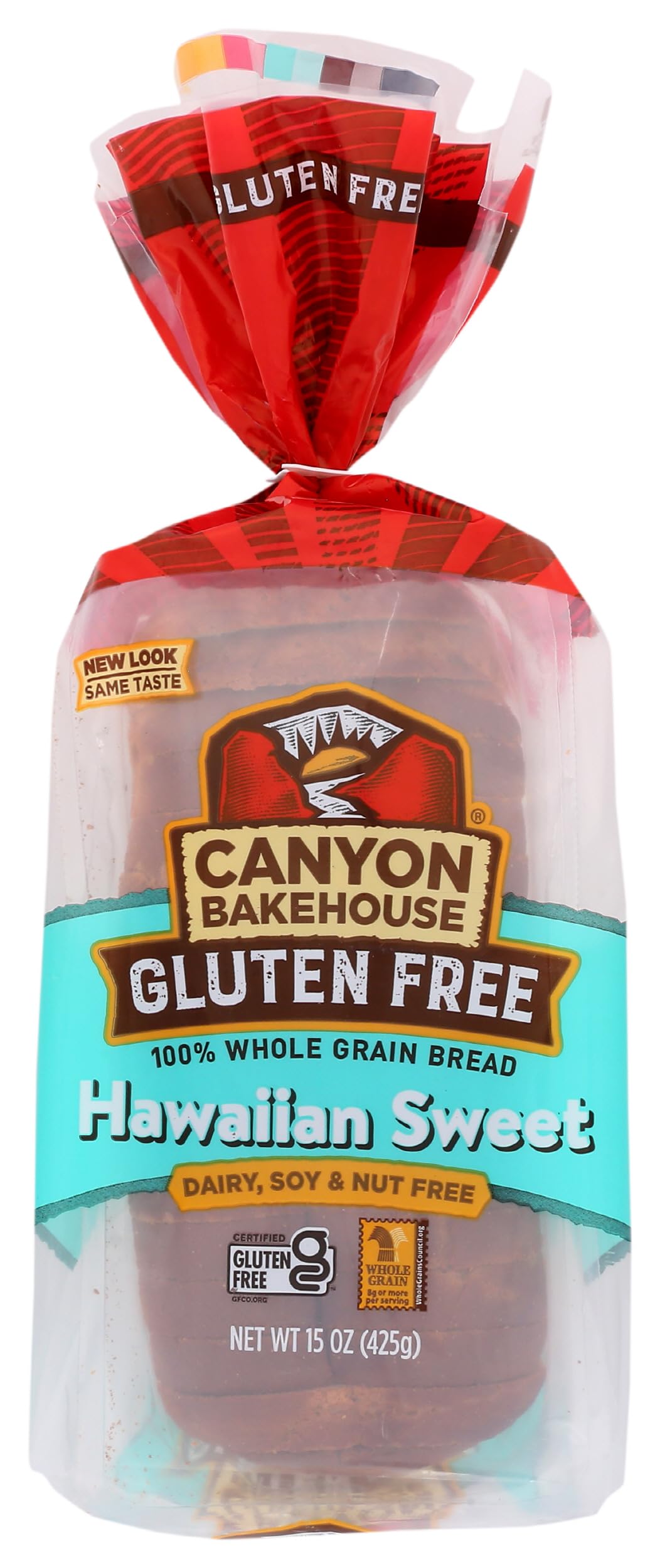Canyon Bakehouse Hawaiian Sweet Gluten Free Bread, Whole Grain Sandwich Bread, Fresh, 15 oz Loaf