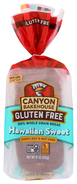 Canyon Bakehouse Hawaiian Sweet Gluten Free Bread, Whole Grain Sandwich Bread, Fresh, 15 oz Loaf