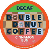 Double Donut Coffee Double Donut Flavored Decaf Coffee, Decaf Cinnamon Bun Coffee, Decaf Coffee Pods for Keurig K Cups Machines, Hot or Iced Coffee