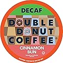 Double Donut Coffee Double Donut Flavored Decaf Coffee, Decaf Cinnamon Bun Coffee, Decaf Coffee Pods for Keurig K Cups Machines, Hot or Iced Coffee
