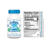 Zellie's | 100% Xylitol Peppermint Chewing Gum | No Aspartame, Gluten Free, Vegan & Kosher (100 Count - Pack of 1)