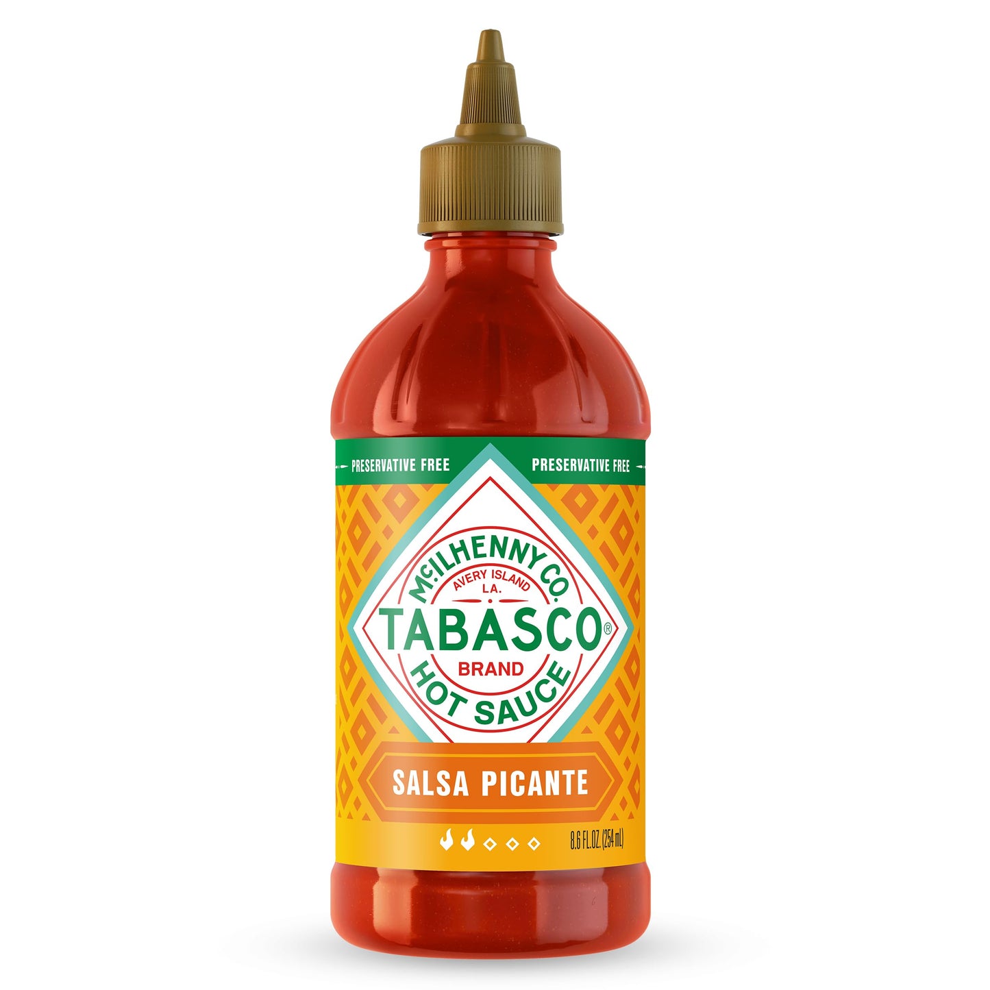 TABASCO Brand Salsa Picante, Vibrant & Mild Hot Sauce, Easy-to-Squeeze Bottle, Thicker Mexican Style with Authentic Peppers, Garlic & Spices, Great on