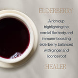 Rishi Tea Elderberry Healer Herbal Tea - Organic, Caffeine Free Sachet Bags, Antioxidant Elderberry with Ginger & Hibiscus - 15 Count (Pack of 1)