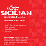 Signe’s Spices Spicy Sicilian - 8 Single-Serve Packets | Small-Batch Italian Herb & Garlic Seasoning Blend with Sea Salt, Basil & Red Pepper Flakes