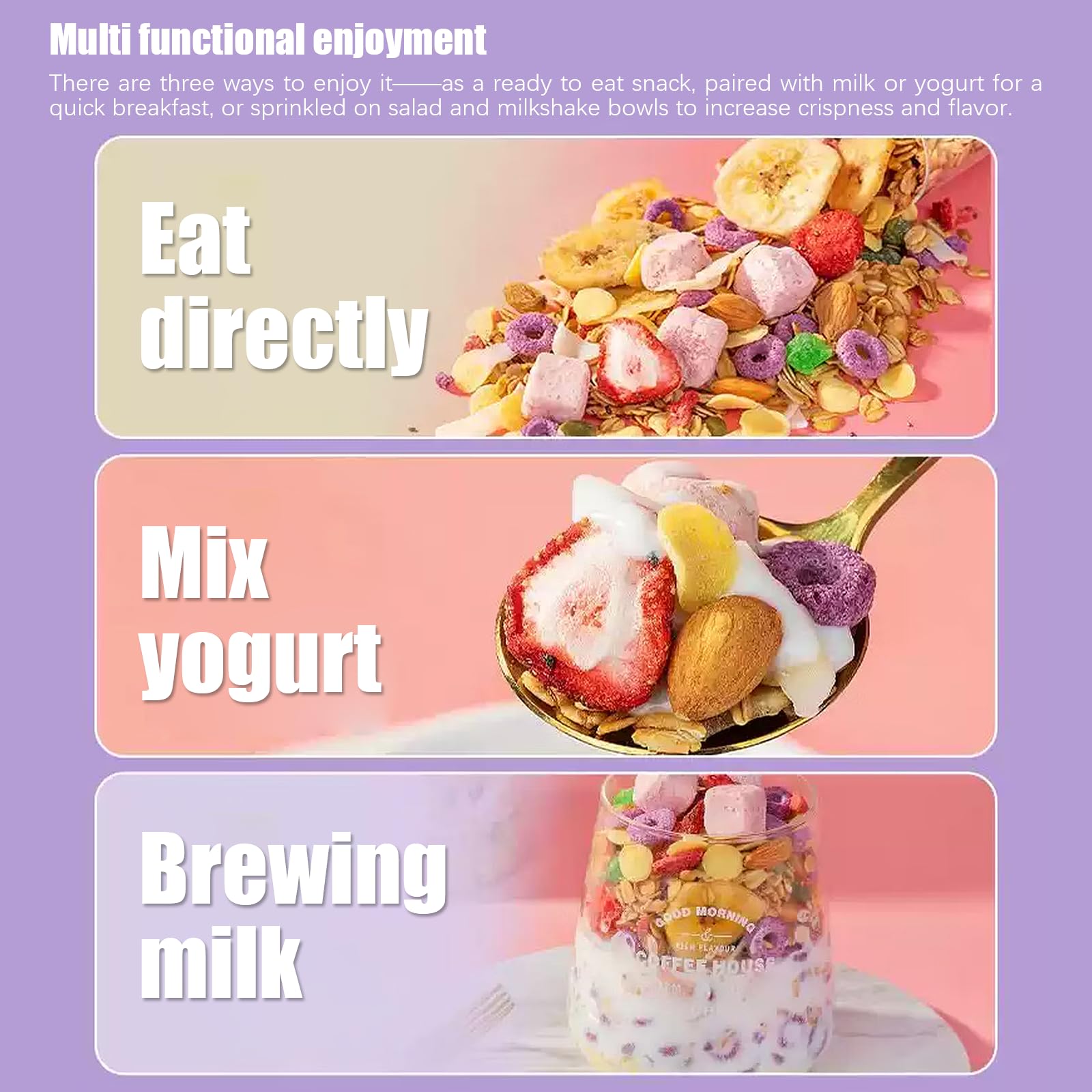 Chia Seed Yogurt Fruit Oats 400g/14.1oz Sugar Free?Breakfast/Snack.Nutritional breakfast, low sugar, Congee?Dietary Fiber