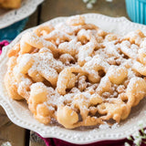 Fun Pack Foods - Funnel Cake Kit Deluxe Bundle- Includes Funnel Cake Mix, Ring, Shoreline Products Sugar Dredge, 1lb Confections Sugar, and Bonus 13.5oz Box of Funnel Cake- Makes 28-32 Funnel Cakes