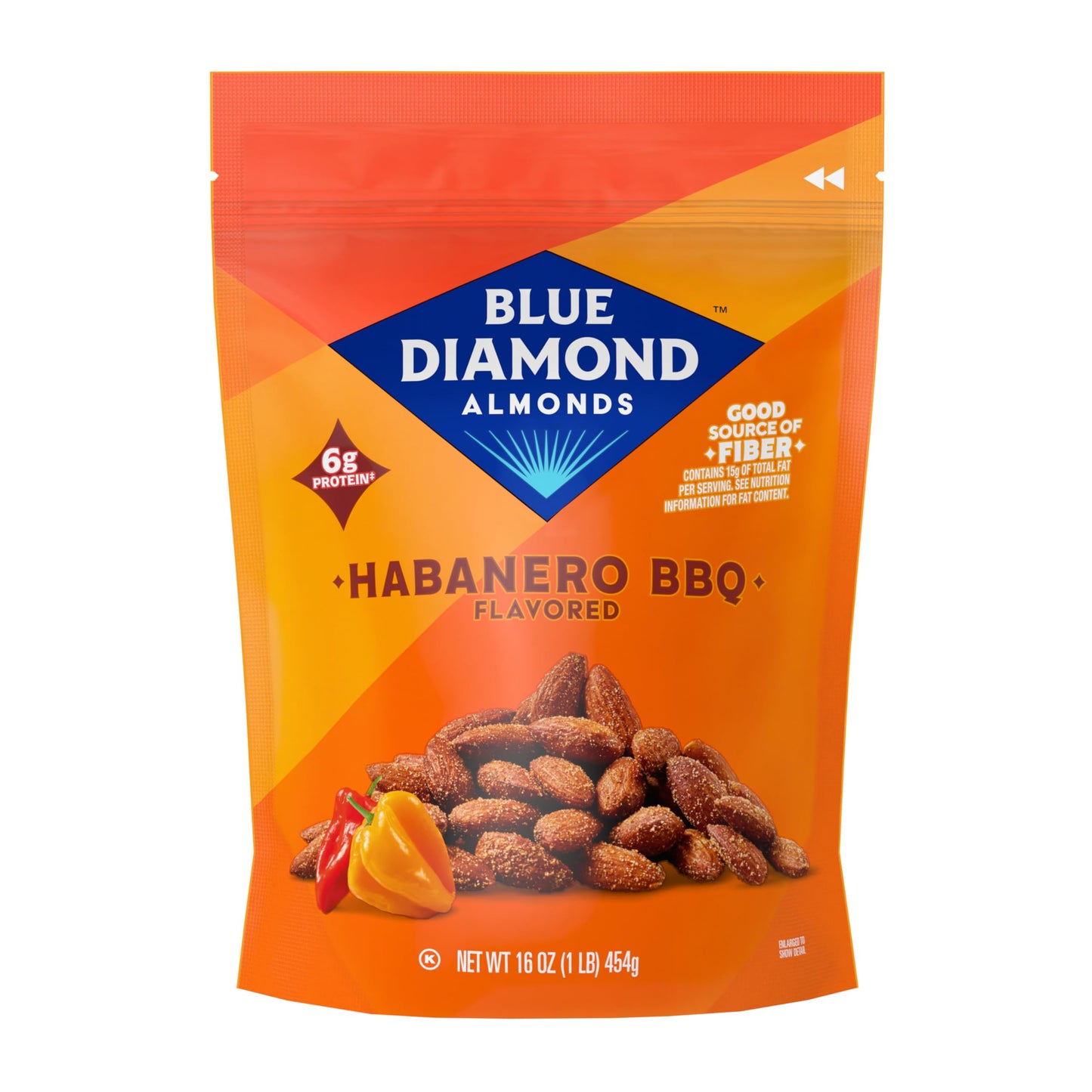 Blue Diamond Almonds, Bold Habanero BBQ, 16 Ounce