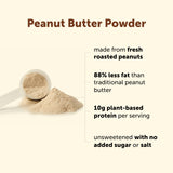 Micro Ingredients Pure Peanut Butter Powder, 4 lb | Made from Fresh Roasted Peanuts | No Added Sugar or Salt | 10g Plant-Based Protein 10% DV, 88%