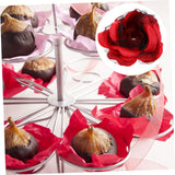 SOLUSTRE 10Pcs Random Color Rose Petal Candy Wrappers Elegant Chocolate Wrapping for Weddings Parties Events Beautiful Floral Design for Sweet Treats