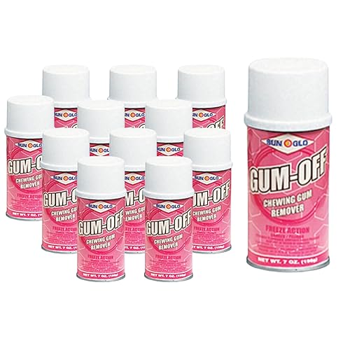 Sun-Glo Gum-Off - Chewing Gum Remover and Wax Remover - Efficient, Non-Damaging, Fast & Easy Removal, Advanced Multi-Surface Cleaner - Sold 12 per