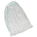 Rubbermaid Commercial Products Value Pro Medium 20 OZ Cotton Wet Mop, 1" Headband, White, for General Purpose Floor Cleaning or One-Time Use