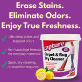 Capture Carpet & Rug Dry Cleaner: Carpet Deodorizer & Freshener Powder - Pet Odor Eliminator - Spot & Stain Remover - Fresh Natural Scent - Carpet