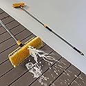 2-in-1 Scrub Brush with Hose Hookup & Squeegee - Deep Cleaning Made Easy