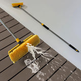2-in-1 Scrub Brush with Hose Hookup & Squeegee - Deep Cleaning Made Easy