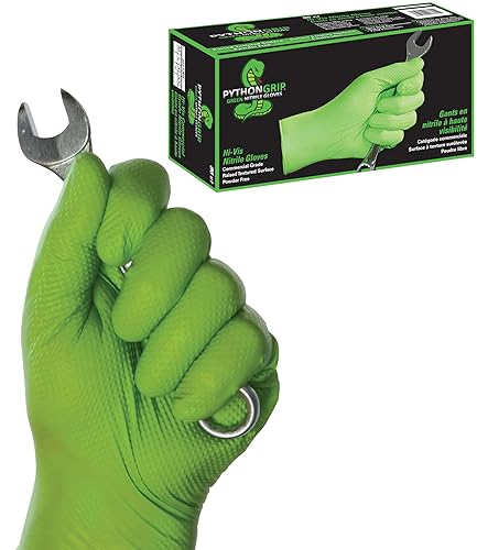 Python Grip Eppco Green Nitrile Gloves - Size XL 90 Count Box