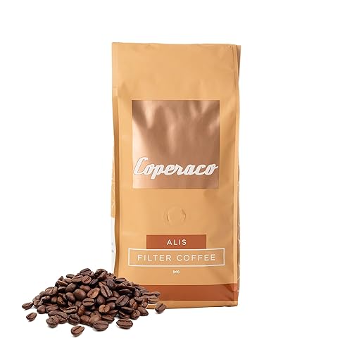 Coperaco Alis delicate and complex drip coffee Retail, Freshly Whole Coffee Beans, Medium-Dark Roast, 1Kg