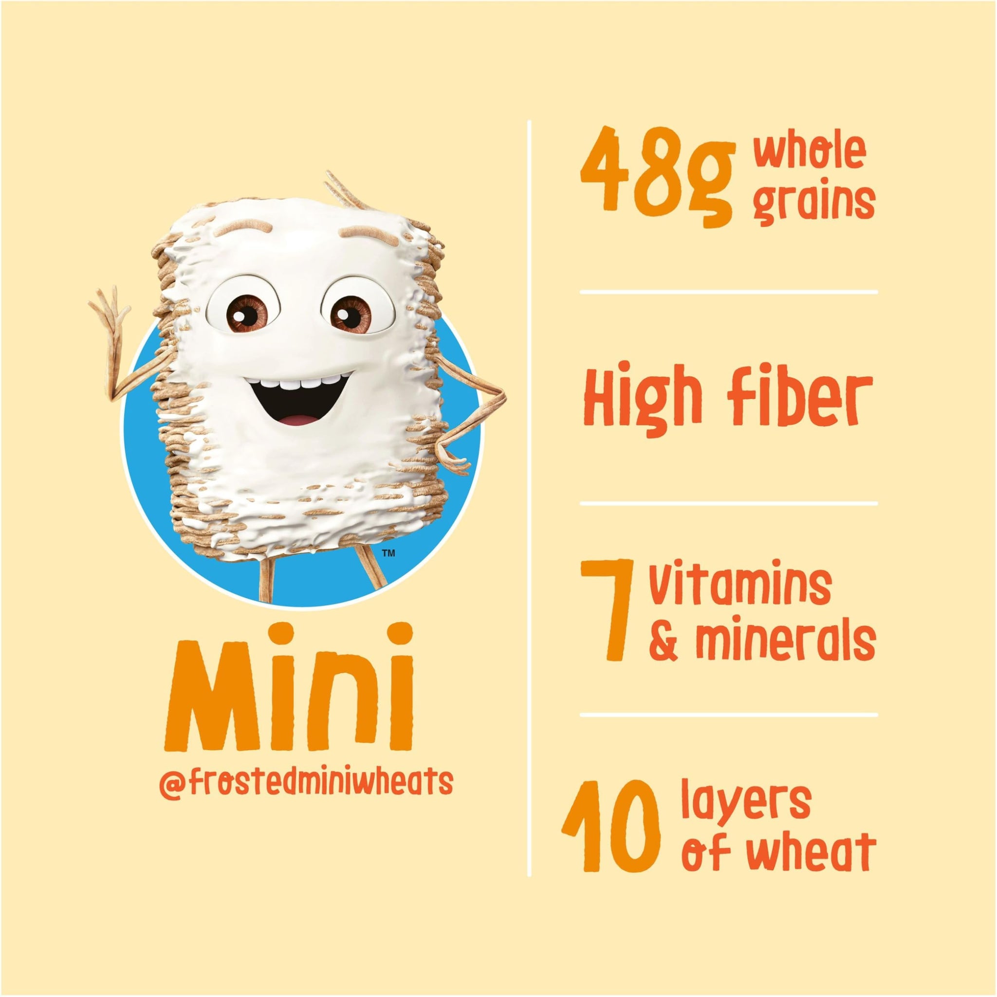 Kellogg's Frosted Mini Wheats Breakfast Cereal, Fiber Cereal, Kids Snacks, Blueberry Muffin, 14.3oz Box (1 Box)