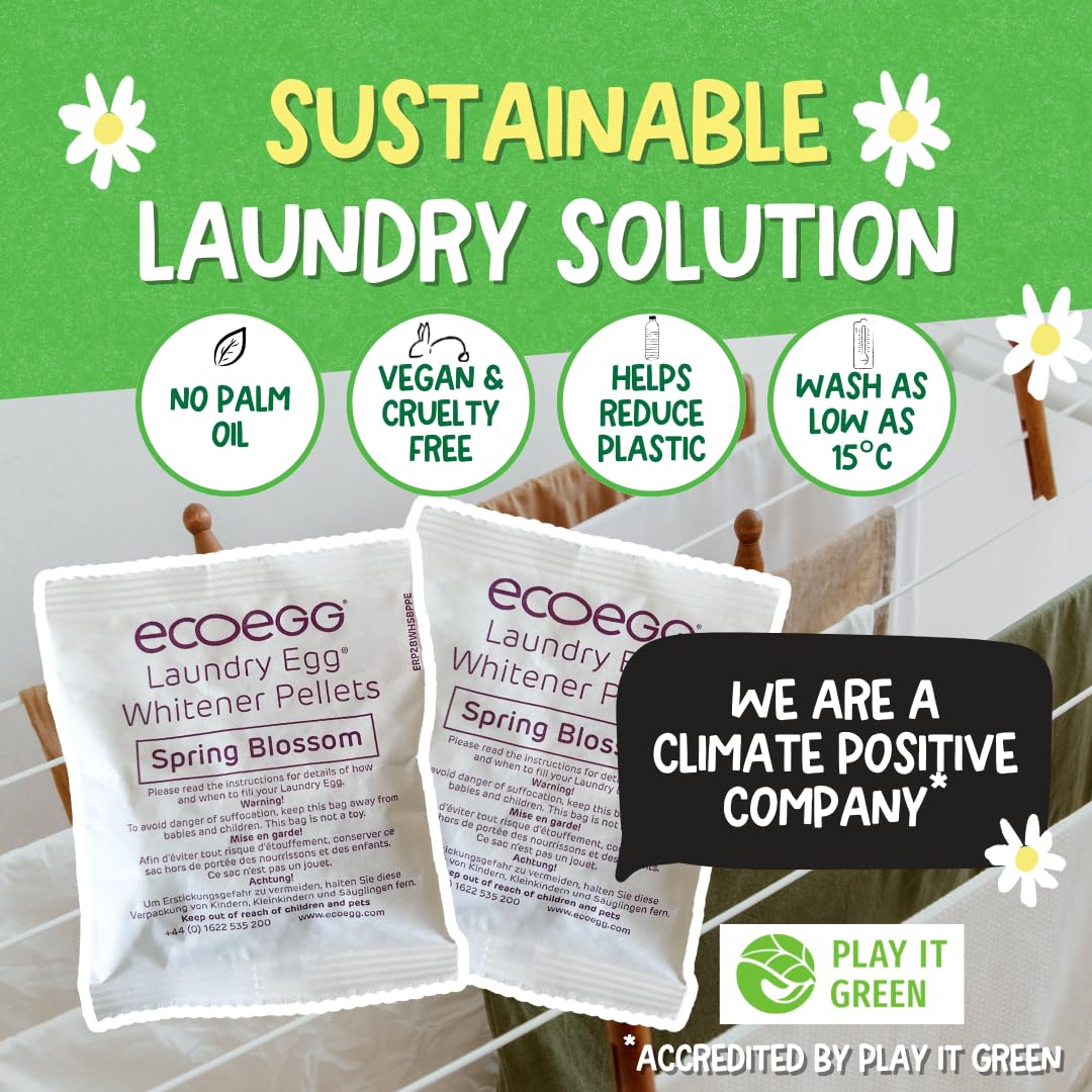 Ecoegg Laundry Egg Refill Pellets, 50 Loads, Spring Blossom, Sensitive Skin Laundry Detergent