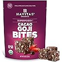 Navitas Organics Cacao Goji Superfood+ BITES - Power Snacks - All Natural Plant Based - Clean Energy & Nutrition - USDA Organic, Non GMO, Gluten Free