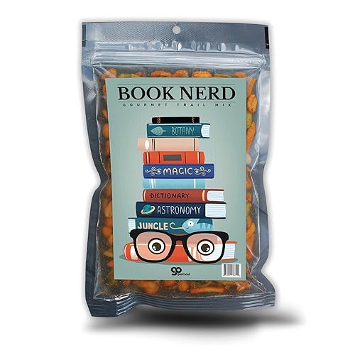 Book Nerd Trail Mix - Funny Spicy Snack Mix for Kids, Teens, and Adults - Book Club Gifts Stocking Stuffer, Made in the USA