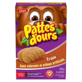 Bear Paws Maple - Peanut Free Portion Packed Kids Soft and Delicious Cookies with Real Quebec Maple Syrup 240g Single Pack