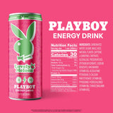 PLAYBOY Energy Drink - Lovely Melons (Watermelon) - 12 Pack of 12oz Cans | Performance + Pleasure Energy | NextGen Lifestyle Drink