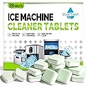 blue fresh Ice Machine Cleaner Tablets for Hard Water - 28 Pack Nickel Safe Scale Removal for Countertop Portable Commercial Nugget Ice Makers