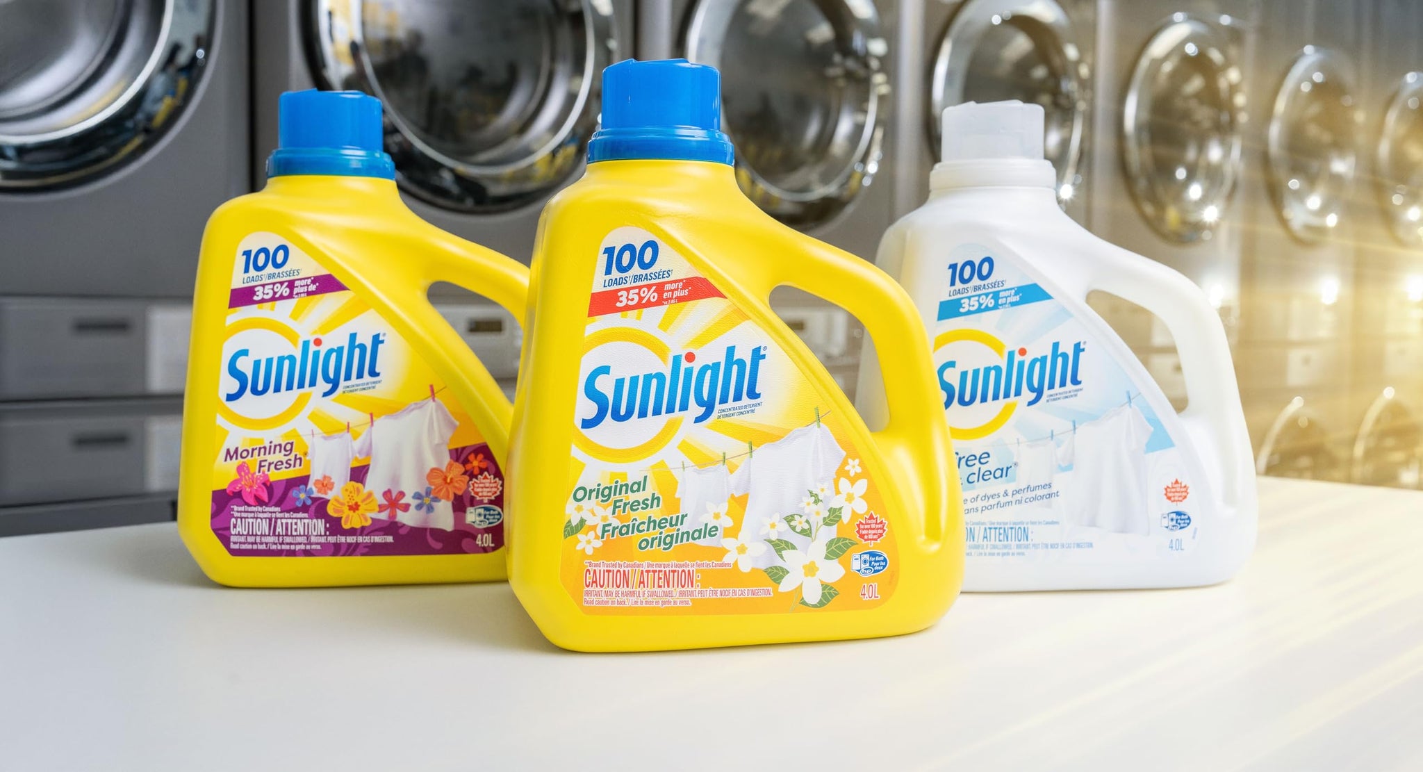 Sunlight Liquid Laundry Detergent Morning Lemon Fresh (100 loads, 4.0L)