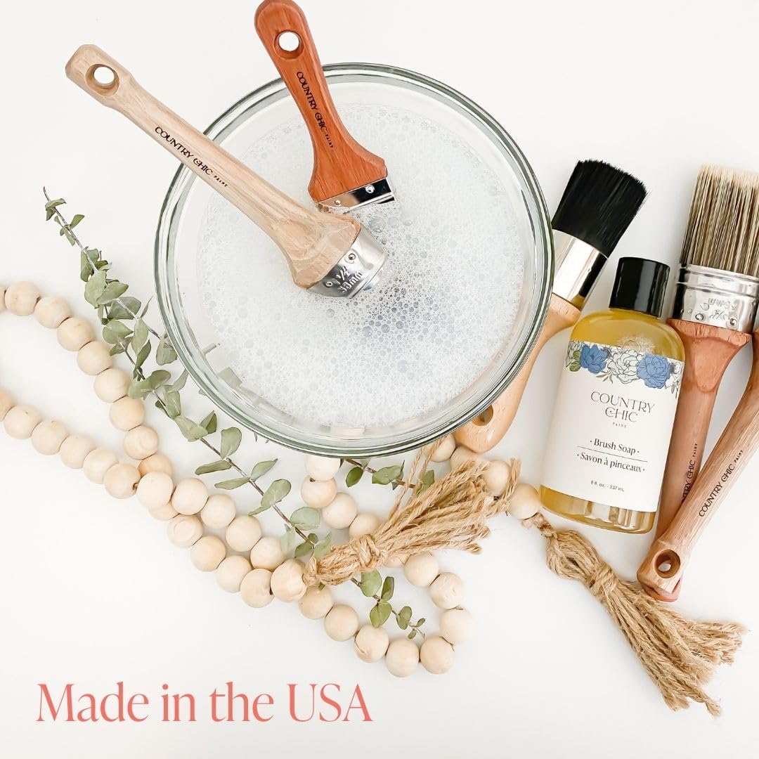 Paint Brush Cleaner - 100% Natural, 75% Organic Soap for Washing Paint Brushes & Conditioning Bristles - Peppermint Scented with Essential Oils - Easy