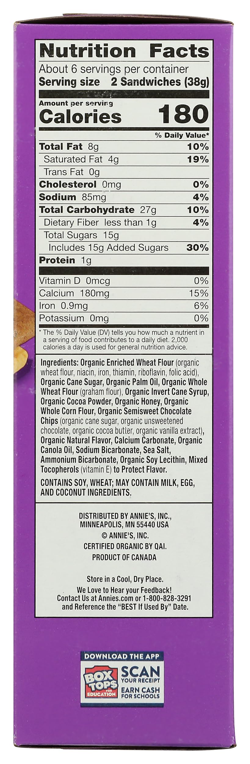 Annie's Homegrown Organic S'mores Graham Sandwiches, 8 OZ