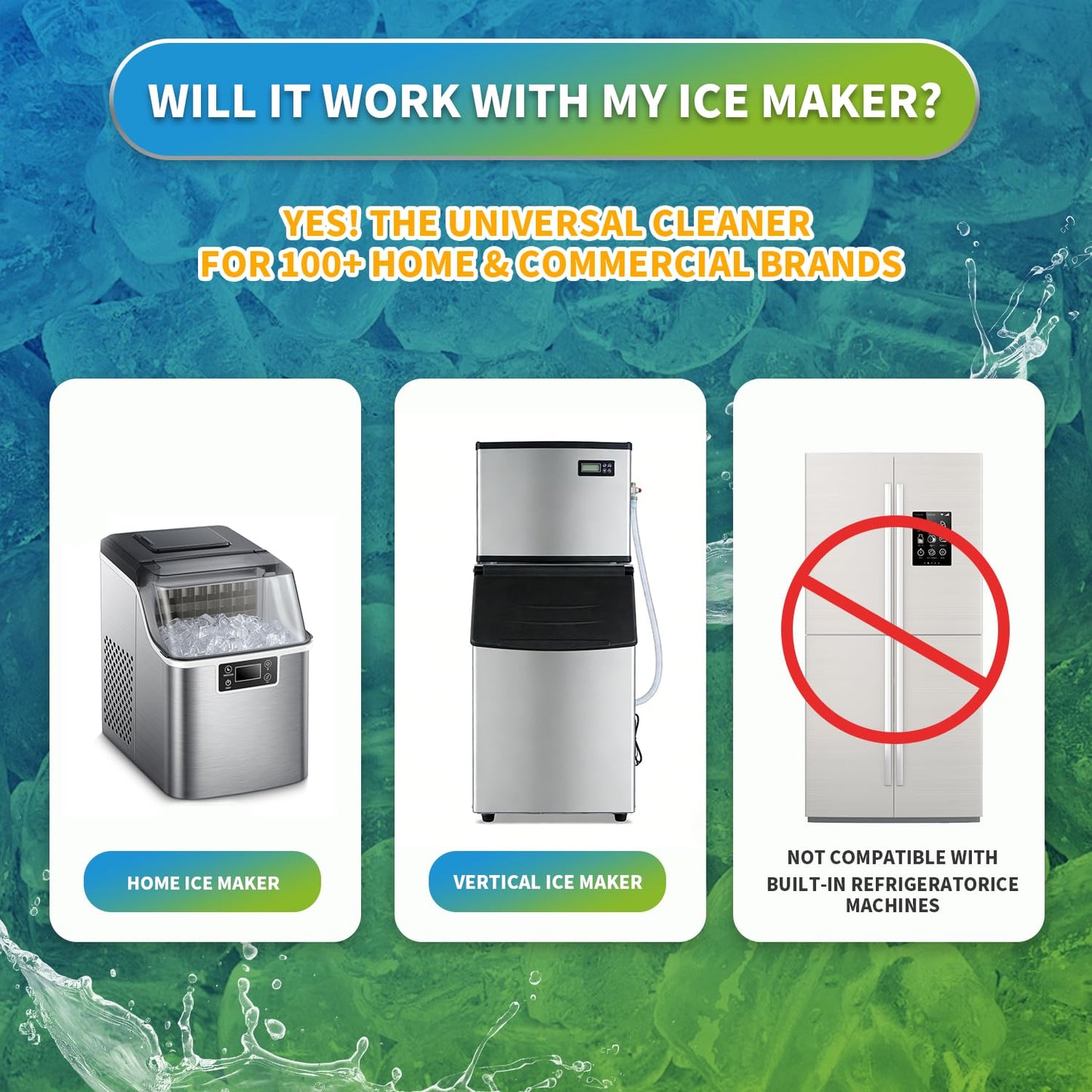 LULUGLITTER Ice Machine Cleaner and Descaler 16 fl oz - Ice Maker Cleaner and Descaler - Compatible with All Major Brands (Scotsman, KitchenAid