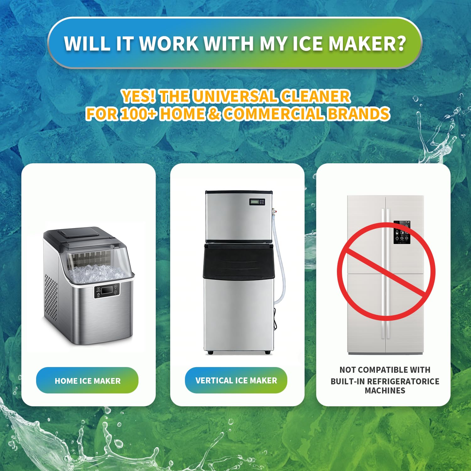 LULUGLITTER Ice Machine Cleaner and Descaler 16 fl oz - Ice Maker Cleaner and Descaler - Compatible with All Major Brands (Scotsman, KitchenAid