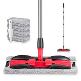 Microfiber Mops for Hardwood Floor Cleaning: MEXERRIS Flat Floor Mop with 4 Washable Pads 59" Adjustable Handle - Dust Dry Mops for Kitchen Bathroom