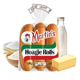 Martin's Hoagie Rolls - 8” Soft & Sweet Classic Italian Sub Rolls - Made w/Nonfat Milk, High Protein Wheat Flour & Cane Sugar - Perfect for Grinders