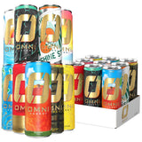 OMNI Energy Drink Variety Pack 12oz (Pack of 9) | Clean Caffeine, B Vitamins | Sugar Free, Low Calorie Energy Drink for All-Day Vitality.