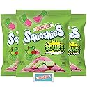Smarties Squashies Foam Gummy Candies & Smarties Sample Packet Variety-Pack - Sour Cherry & Apple Flavored - Peanut Free & Gluten Free Candy - Soft