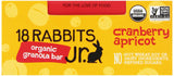 18 Rabbits Jr. Organic Gluten Free Granola Bar, Cranberry Apricot, 1.05 Ounce, 16-Count