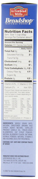 Arrowhead Mills Breadshop Blueberry 'n Cream Granola, 13 Ounce Boxes (Pack of 6)