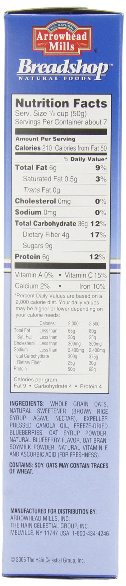 Arrowhead Mills Breadshop Blueberry 'n Cream Granola, 13 Ounce Boxes (Pack of 6)