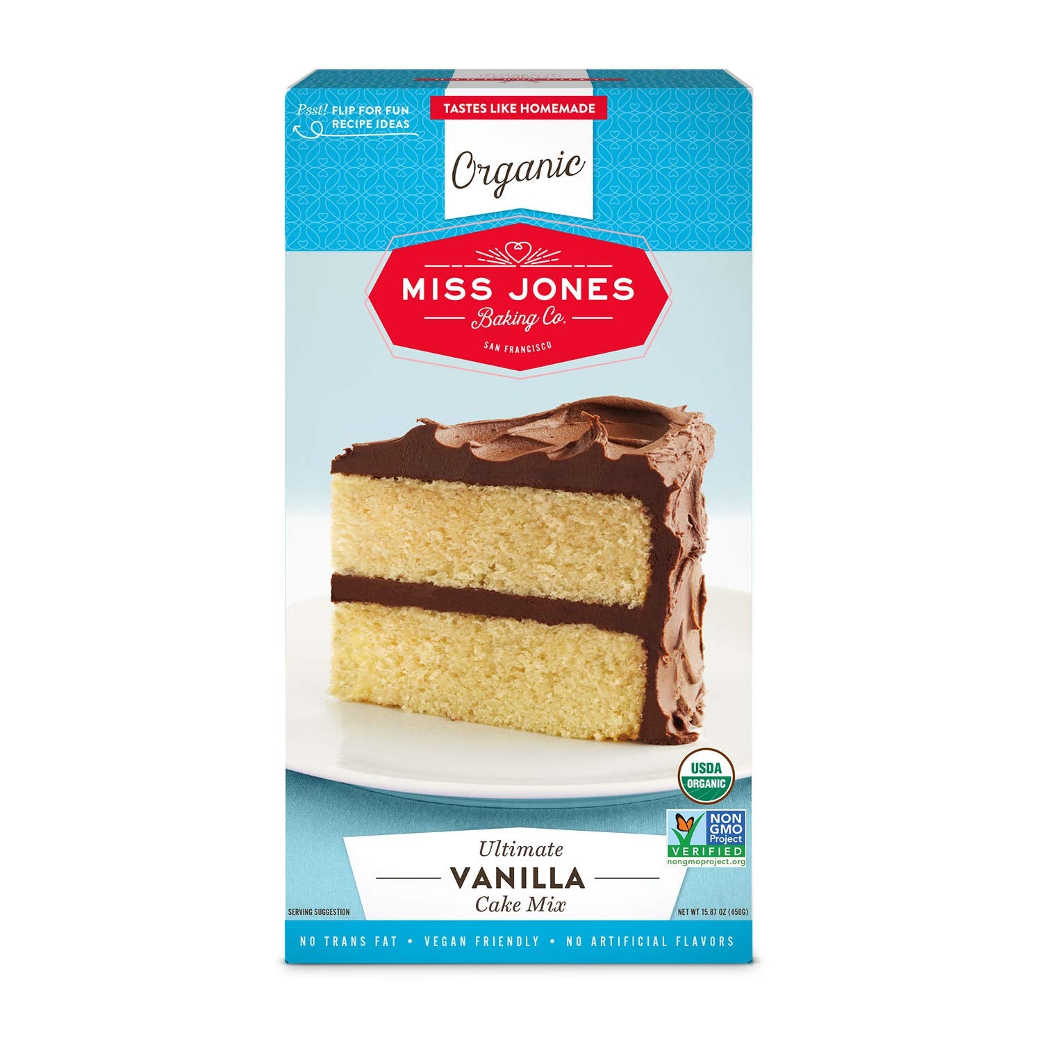 Miss Jones Baking Organic Cake Mix, Vanilla (Pack of 1)