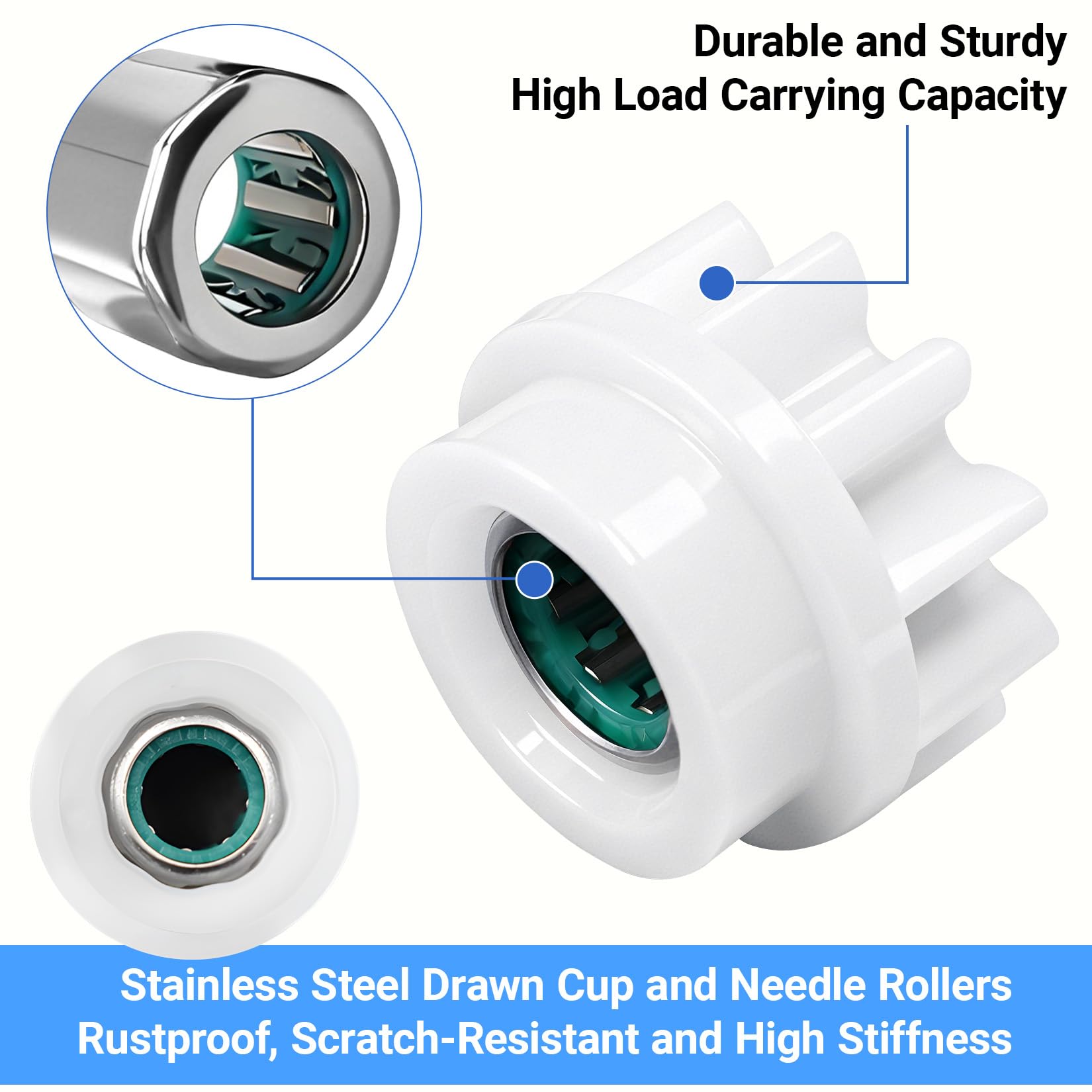 3Pcs Pedal Bearing Replacement for Ocedar Mop Bucket - One Way Clutch Gear Sprockets, Easy Fix Spin Mop Replacement Parts Compatible with Ocedar