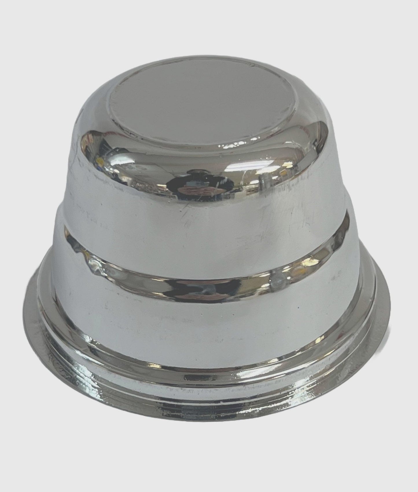 Pooja Bazar Disposable Plastic Katori for Party Thali Plates - Silver (100 Pack)