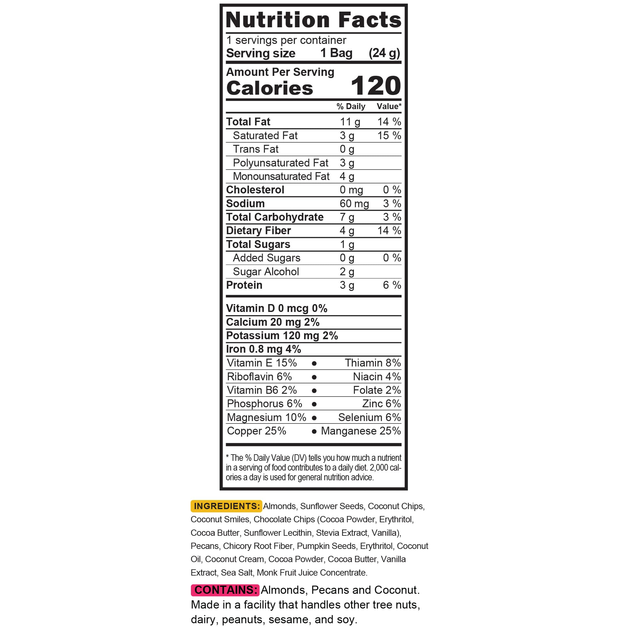THE GRANOLA BAKERY TGB Chocolate Granola Bites, No Added Sugar, High Fiber, Gluten Free, Keto Friendly, 0.85oz Cereal Bag (Pack of 6)