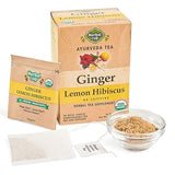 Herbal Cup Ayurveda Ginger Tea, No Caffeine Organic Herbal Teas (Organic Lemon Hibiscus, 16 Count (Pack of 6))