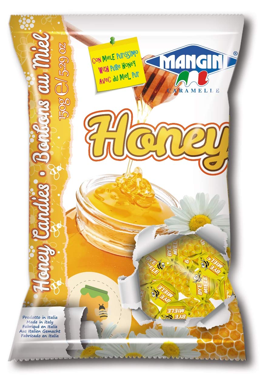 Mangini Italian Mini Honey Candy (Bye Miele) 150g bag (5 pcs)