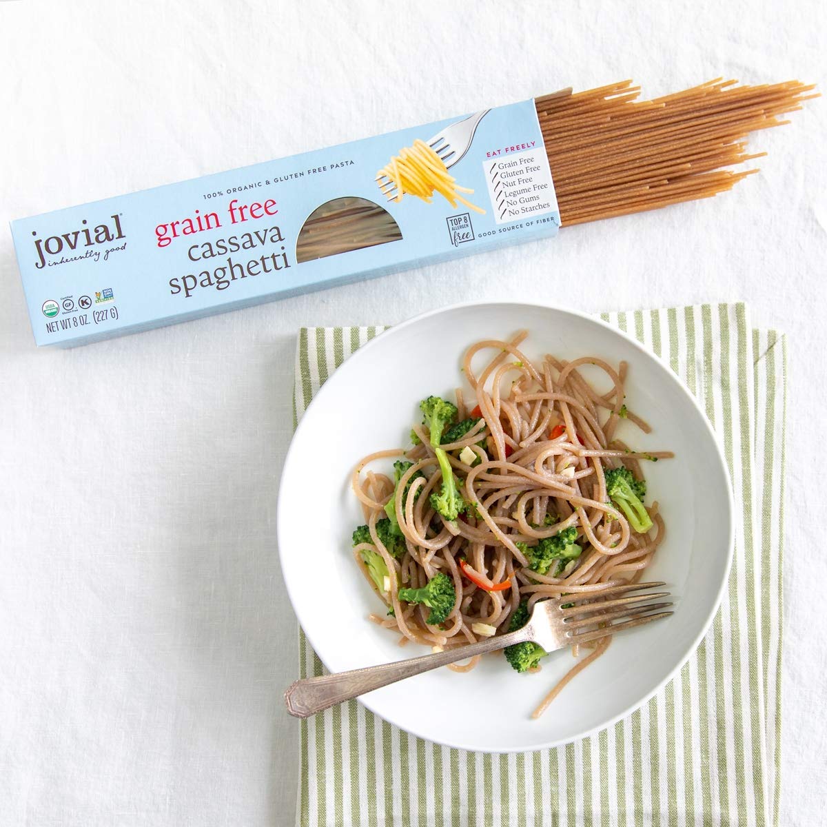 Jovial Grain-Free Cassava Spaghetti - Spaghetti Noodles, Cassava Pasta, Paleo Pasta, Gluten Free Pasta Spaghetti, Grain-Free, Certified Gluten-Free