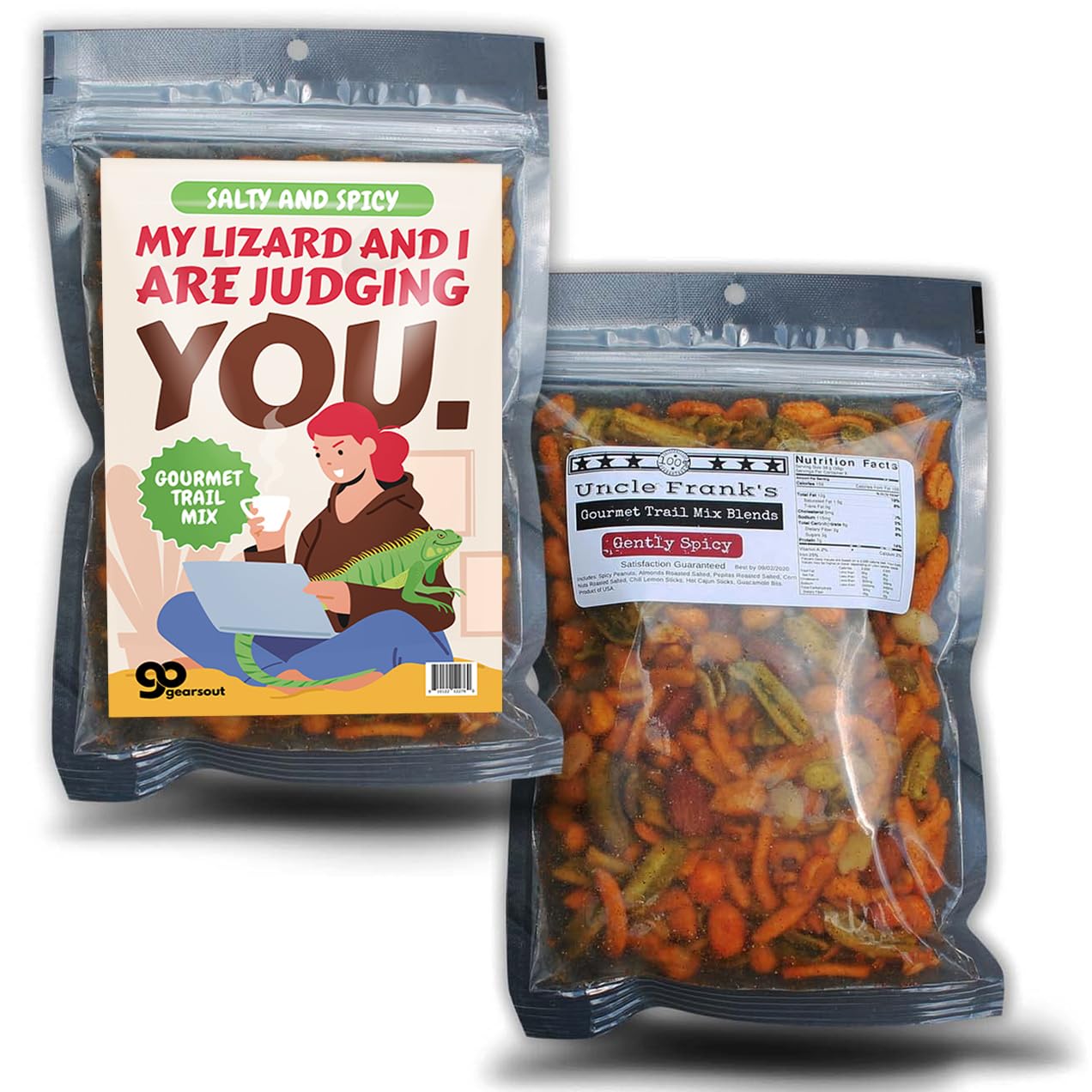 Savory My Lizard & I Trail Mix -Fun Snack for Animal Lovers - Nut Mix for Healthy Crunchy Snacking - Unique Gift -Quality Ingredients