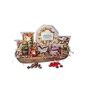 Western Nut Company Woodland Snack Tray, Luxury Wooden Tray with Popcorn Brittle, New Orleans Mix, Deluxe Mix, Antioxidant Medley, Cherry Supreme