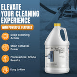 CarpetGeneral Carpet Extraction Cleaner - Water-Based Professional Deep Clean Carpet Cleaner Solution for Machine - Heavy Duty Stain Remover