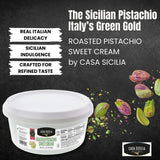 Casa Sicilia Gourmet Roasted Pistachio Sweet Cream Italian Pistachio Dessert Spread Bulk, Made in Italy Premium Nut Cream for Pastry Baking Gelato